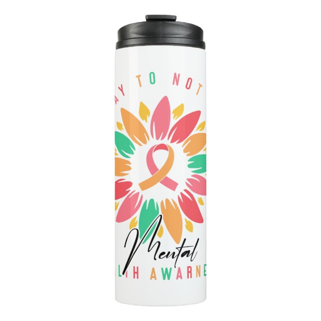 "It's Okay To Not Be Okay" Support Quote Thermosbecher (Vorderseite)