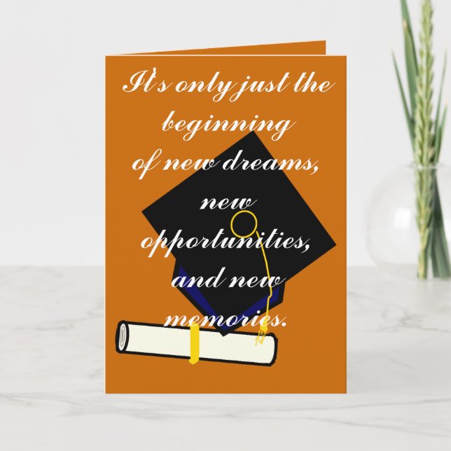 It's Only Just the Beginning Graduation Card Karte (Vorderseite)