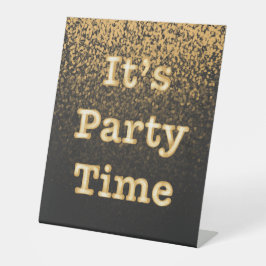It's Party Time Pedestal Sign Sockelschild