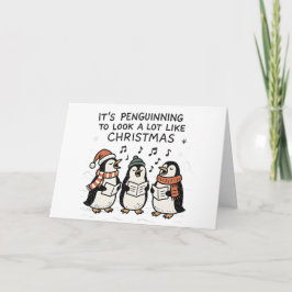 It's Penguinning - Funny Christmas Card Feiertagskarte