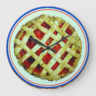 it's pie o'clock somewhere clock große wanduhr
