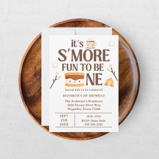 It's S'more Fun to Be One Kids 1st Birthday  Einladung