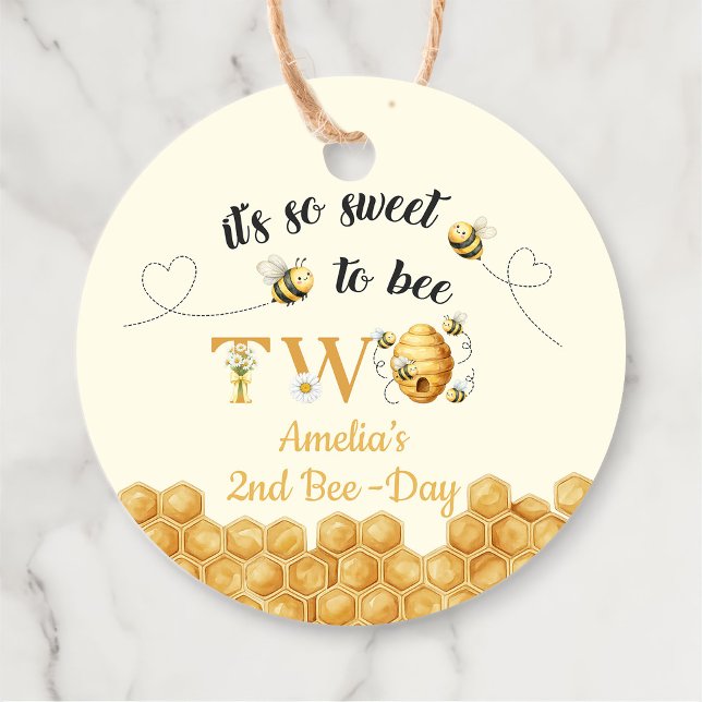 It's So Sweet To Bee 2nd Birthday Geschenkanhänger (Von Creator hochgeladen)