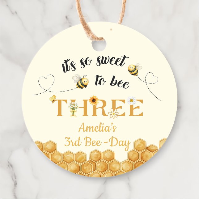 It's So Sweet To Bee 3rd Birthday Geschenkanhänger (Von Creator hochgeladen)
