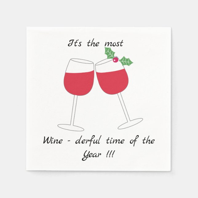 It's the most Wine-derful time of the Year Serviette (Vorderseite)
