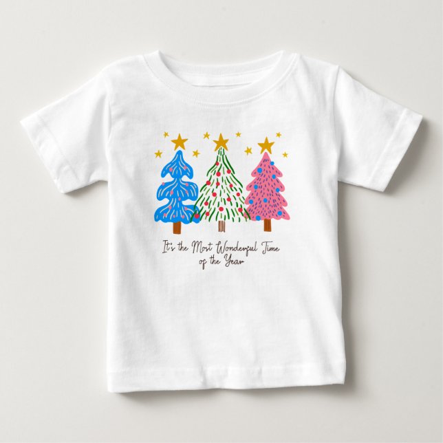 It's The Most Wonderful Time Christmas  Baby T-shirt (Vorderseite)