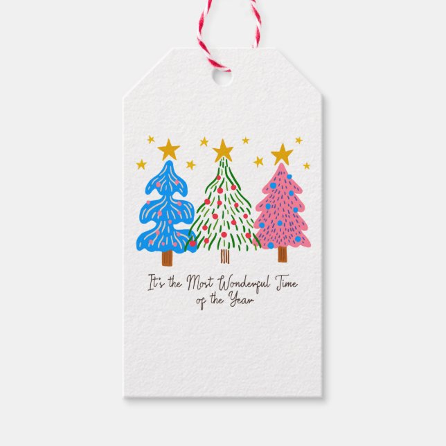 It's The Most Wonderful Time Christmas  Geschenkanhänger (Vorderseite)