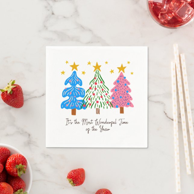 It's The Most Wonderful Time Christmas  Serviette (Beispiel)