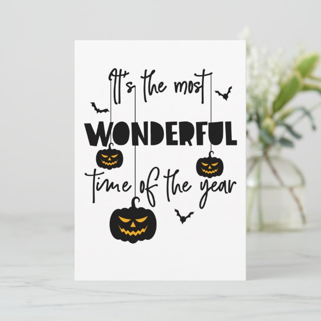 It's the Most Wonderful Time of the Year Halloween Einladung (Stehend Vorderseite)