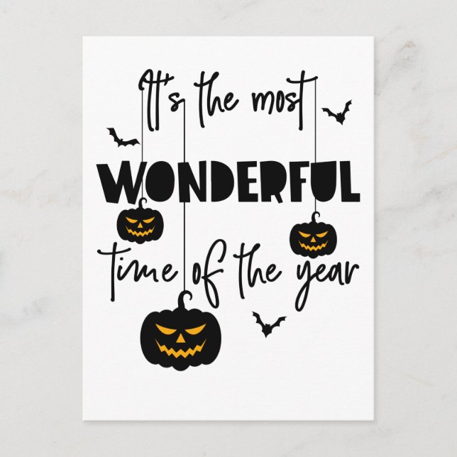 It's the Most Wonderful Time of the Year Halloween Postkarte (Vorderseite)