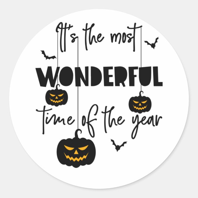 It's the Most Wonderful Time of the Year Halloween Runder Aufkleber (Vorderseite)