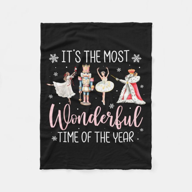 It's The Most Wonderful Time Of The Year Nutcracke Fleecedecke (Vorderseite)
