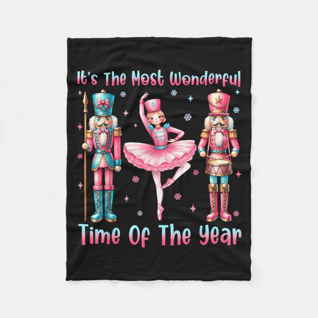 It's The Most Wonderful Time Of The Year Nutcracke Fleecedecke (Vorderseite)