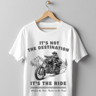 It's The Ride Vintage-Totenkopf-Biker T-Shirt