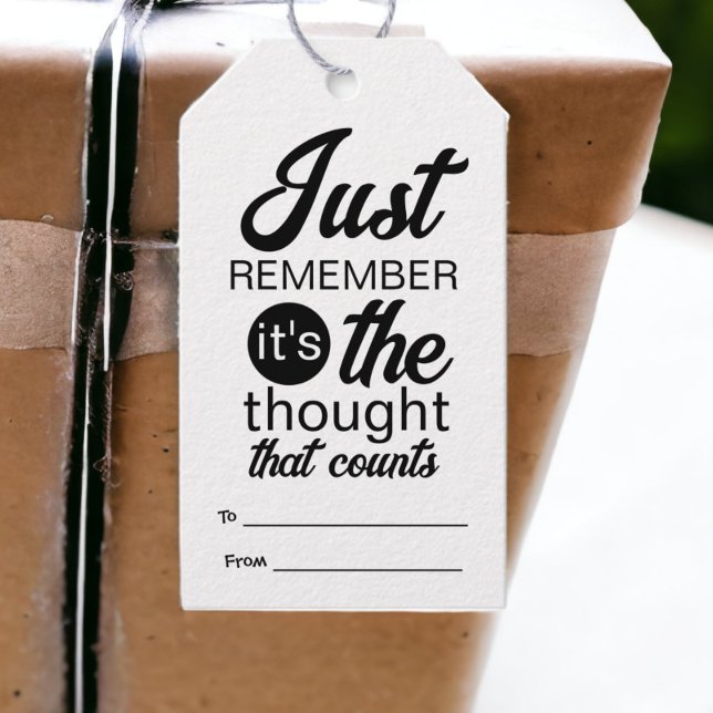 Its the thought that counts humor geschenkanhänger (Its the thought that counts humor gift tags from Ricaso)