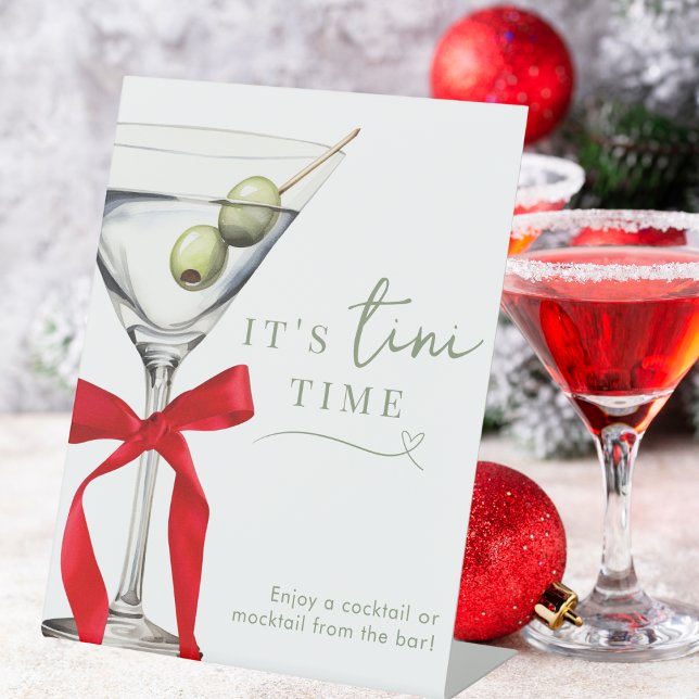 It's Tini Time Chic Dirty Martini Cocktail Bar   Sockelschild (Von Creator hochgeladen)