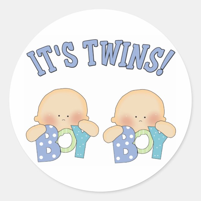 ITS TWINS (Boy Boy) Runder Aufkleber (Vorderseite)