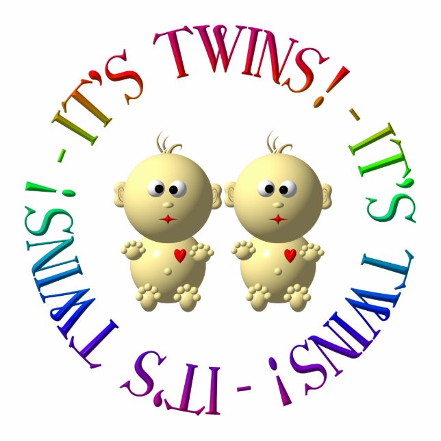 It's twins! freistehende fotoskulptur  (Vorne)