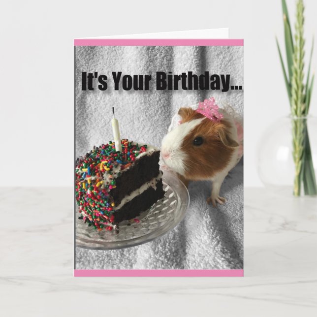 It's your birthday ...pig out karte (Vorderseite)
