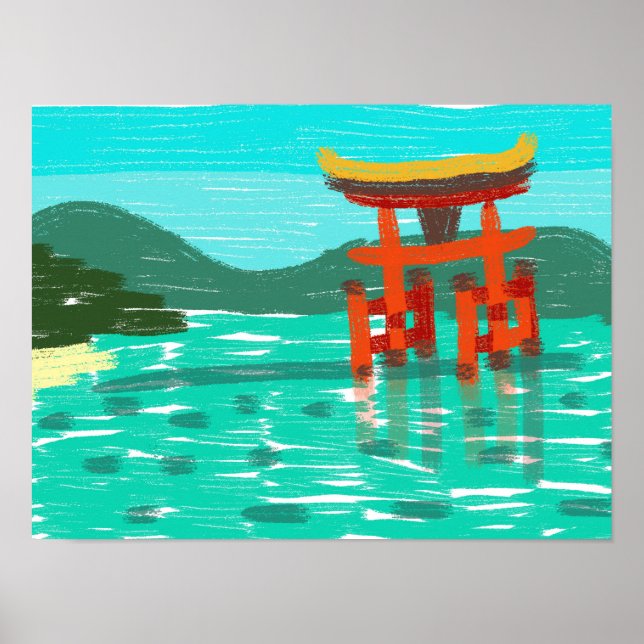 Itsukushima-Schrein Poster (Vorne)