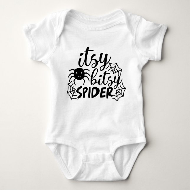 Itsy Bitsy Spider Halloween Baby Strampler (Vorderseite)