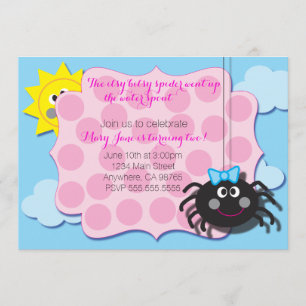 Itsy Bitsy Spider Invitation