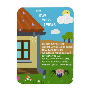 Itsy Bitsy Spider Kinderreim-Magnet Magnet