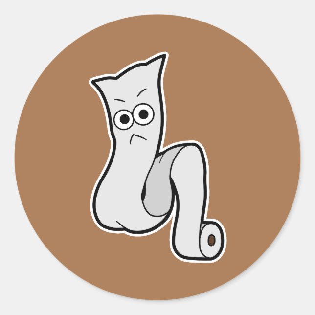 Ittan-momen- japanisches Tuch Roll Yokai Runder Aufkleber (Vorderseite)