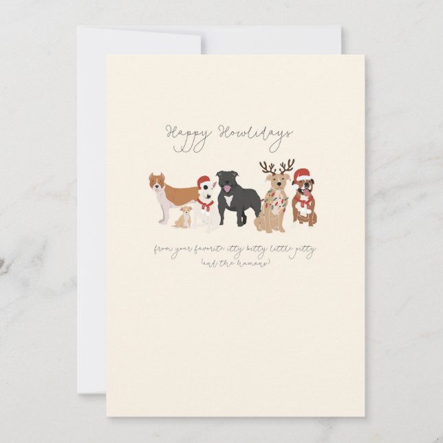 Itty Bitty Pitty-Karte Feiertagskarte (Vorderseite)