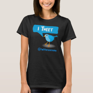 iTweet Twitter-blaue Vogel-Damen-T-Shirts T-Shirt