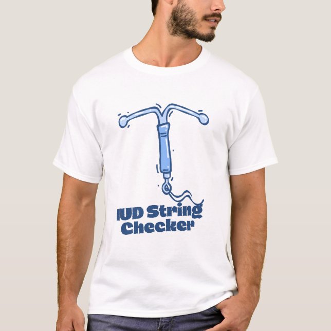 IUD-Schnur-Checker T-Shirt (Vorderseite)