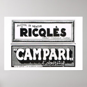 Iustration 1931, Ricqles, Campari Poster