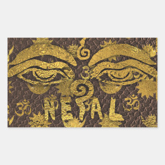 IV - NEPAL RECHTECKIGER AUFKLEBER