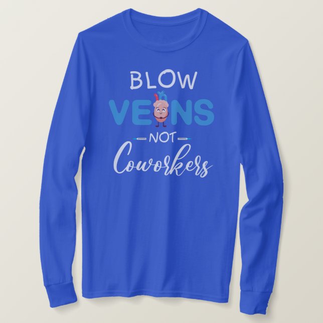 IV Nurse Blow Venen nicht gegen CRNA-Notfall T-Shirt (Design vorne)