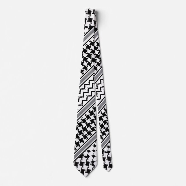 IV - Palästina Kaffiyeh II Krawatte (Vorderseite)