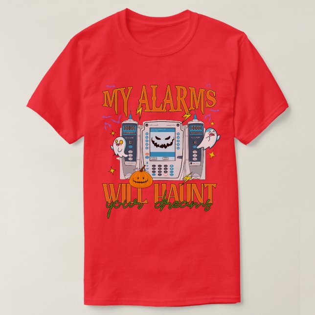 IV Pump Halloween ICU Nurse Meine Erinnerungen wer T-Shirt (Design vorne)