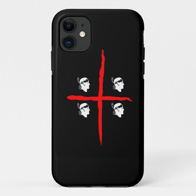 IV - Sardegna 4 Mori Schwarzes Case-Mate iPhone Hülle (Rückseite)