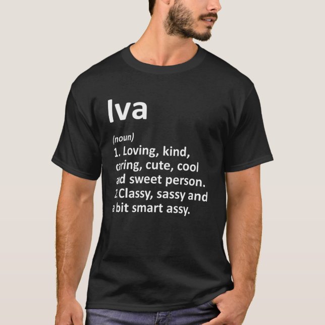 IVA Definition Personalisiert Name Funny Birthday  T-Shirt (Vorderseite)