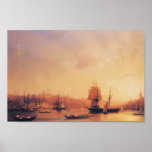 Ivan Aivazovsky - Dämmerung am Goldenen Horn Poster