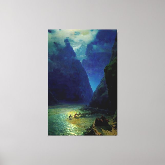 Ivan Aivazovsky - Darial Gorge (1862) Leinwanddruck (Vorderseite)
