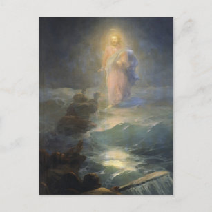 Ivan Aivazovsky - Jesus läuft auf dem Wasser Postkarte