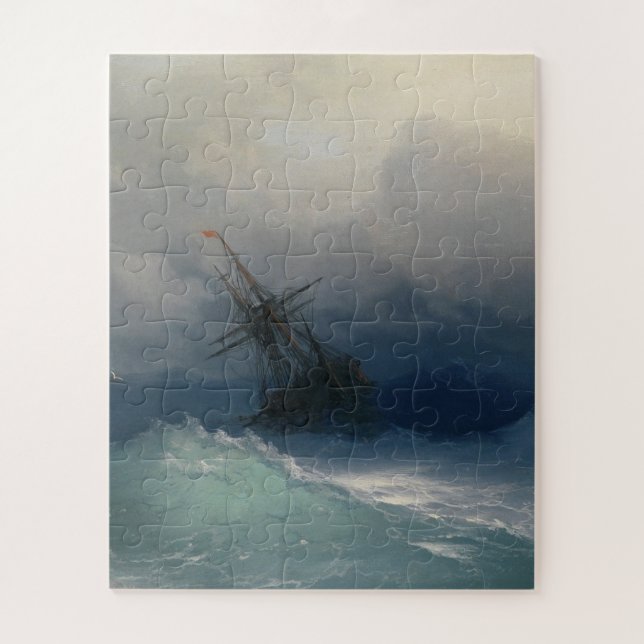 Ivan Aivazovsky - Schiff am Sturmsee (Vertikal)