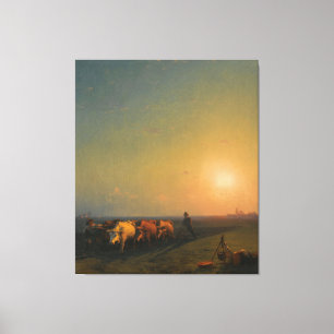 Ivan Konstantinovich Aivazovsky - Pflügen der Leinwanddruck