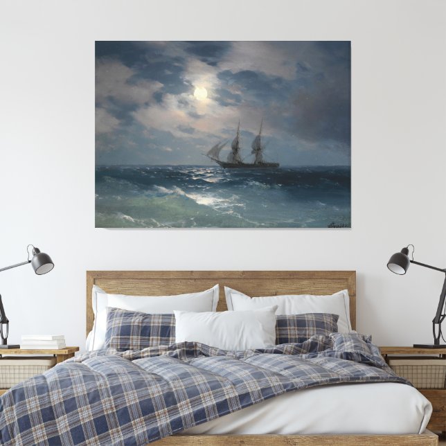 Ivan Konstantinovich Aivazovsky - The Brig Mercury Leinwanddruck (Insitu (Schlafzimmer))