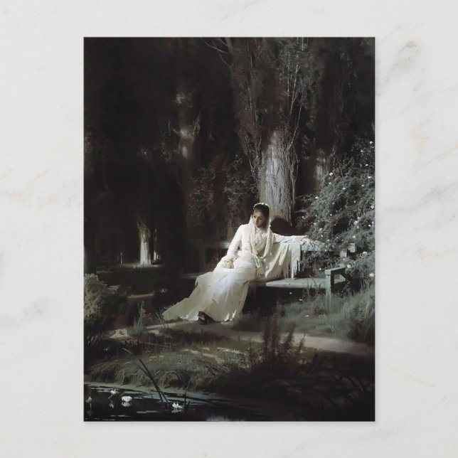 Ivan Kramskoy - Nacht in Monlit Postkarte (Vorderseite)