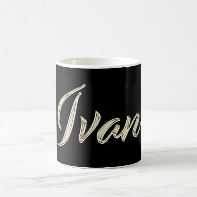Ivan Name whitegold Tasse Teetasse Kaffeetasse (Mittel)