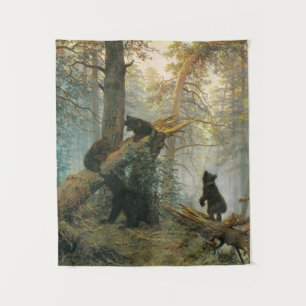 Ivan Shishkin - Morgen in einem Kiefernwald (1889) Wandteppich