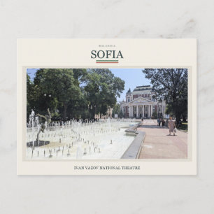 Ivan-Vazov-Theater und Brunnen, Sofia Postkarte