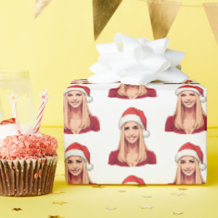 Ivanka Trump mit dem Weihnachtsmann hat frohe Weih Geschenkpapier