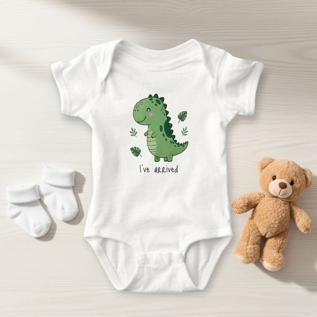 I've arrived Dinosaur Baby Bodysuit - Personalized Strampler (Von Creator hochgeladen)